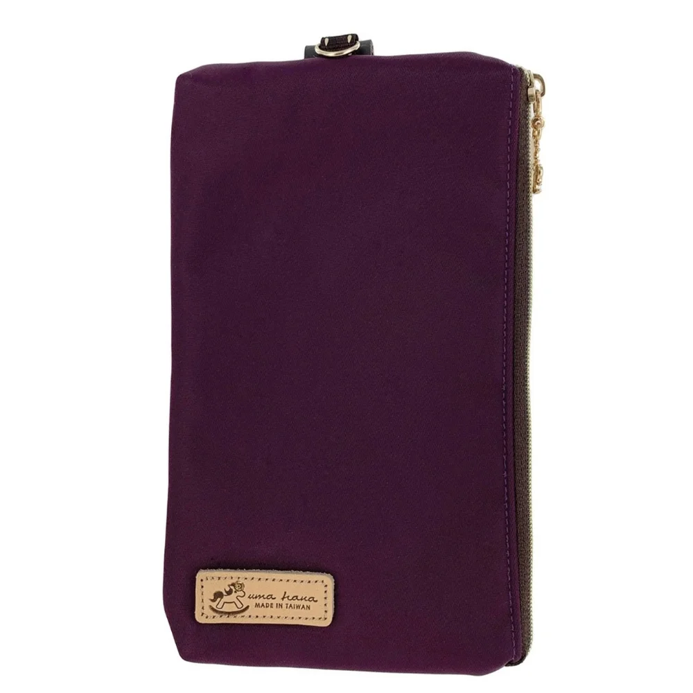 Waterproof Burgundy Phone Case Pouch W/ Neck Strap